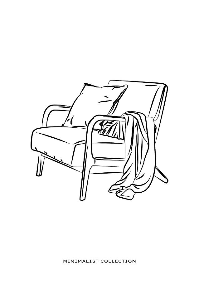 The Chair with a pillow Digital Art by Murellos Design Fine Art America