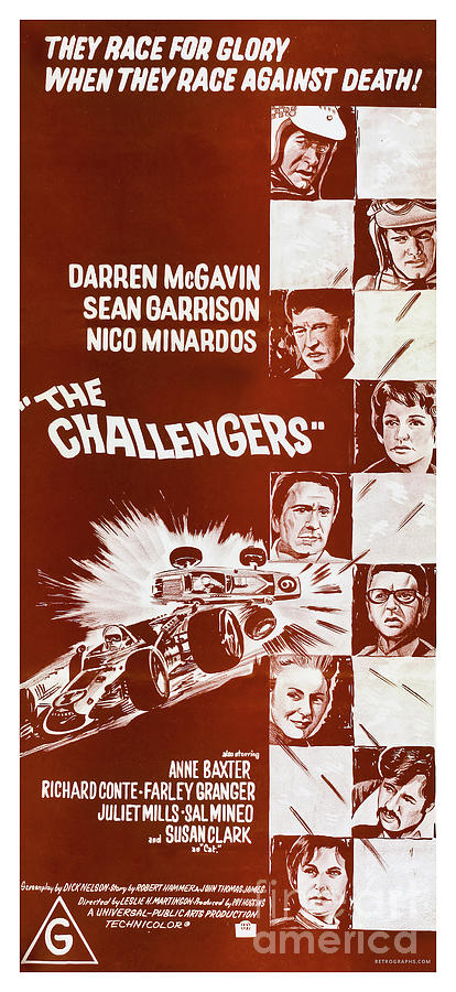 The Challengers movie poster 1960s Mixed Media by Retrographs