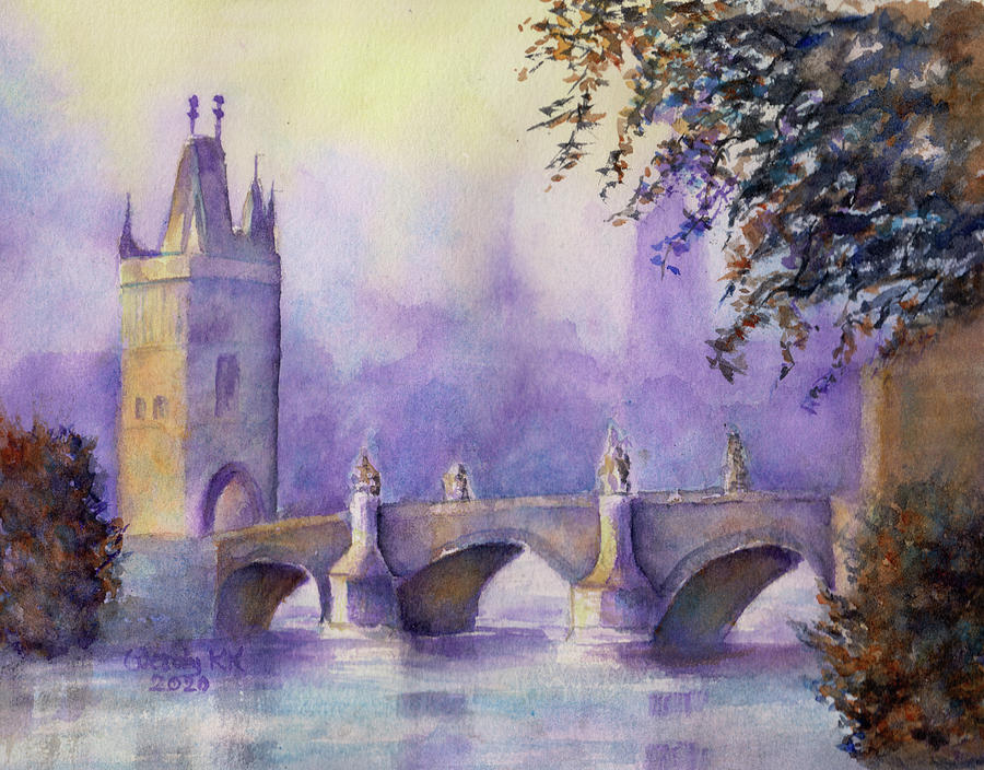 The Charles Bridge, Prague Painting by Wendy Keeney-Kennicutt