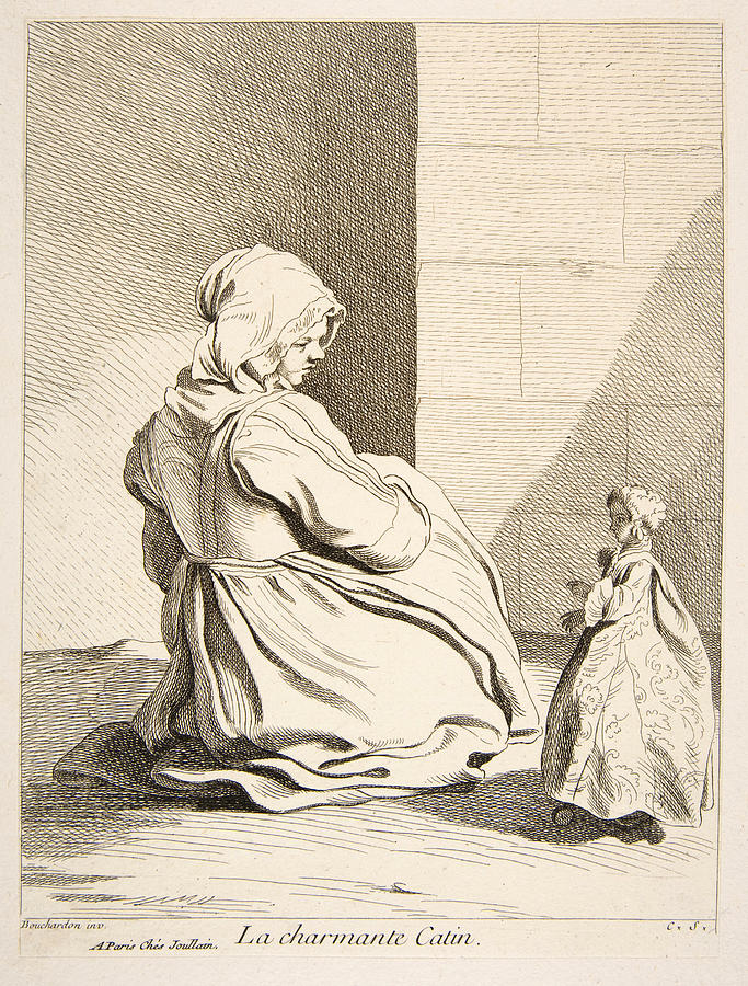 The Charming Doll Drawing by Anne Claude de Caylus