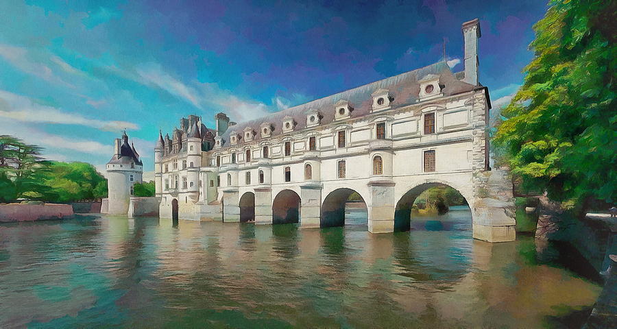 The Chateau de Chenonceau Digital Art by Jerzy Czyz
