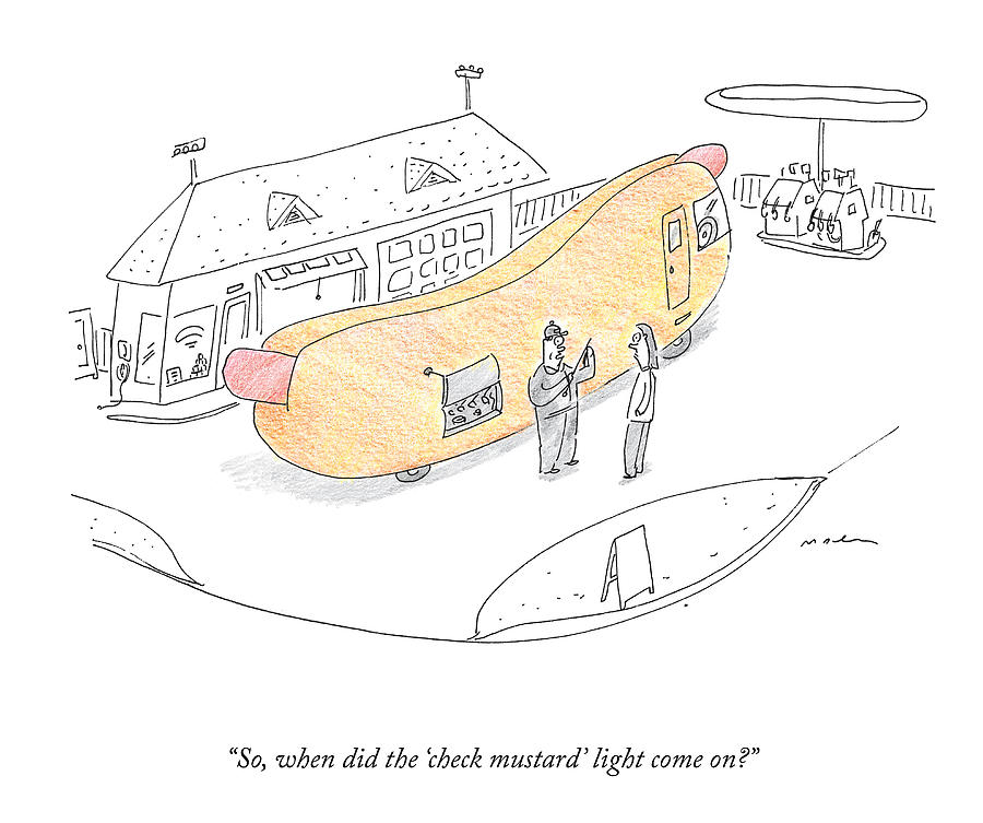 The Check Mustard Light Drawing by Michael Maslin