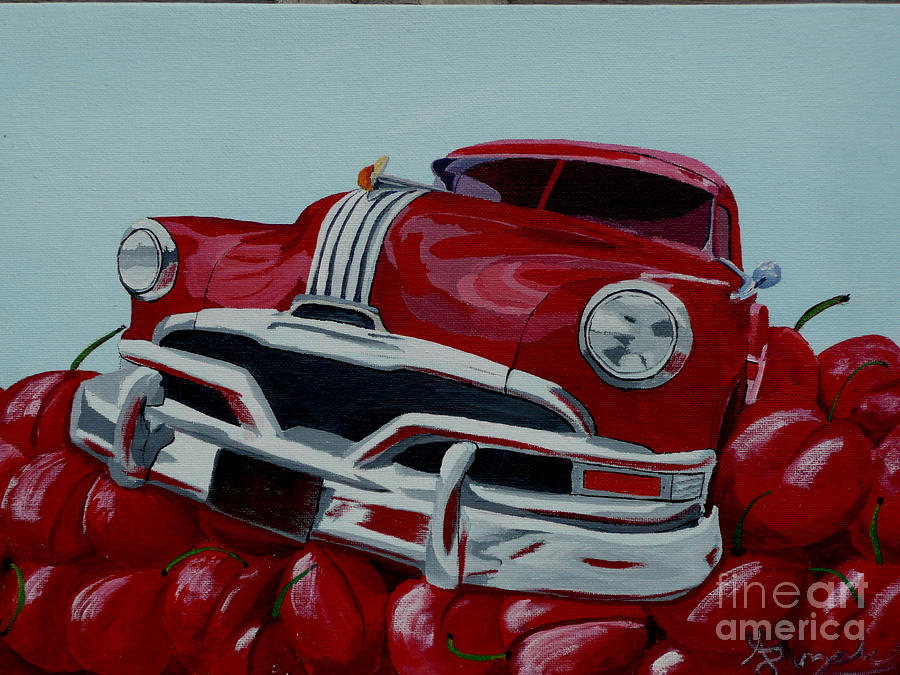 Car Painting - The Cherry Rider by Anthony Dunphy