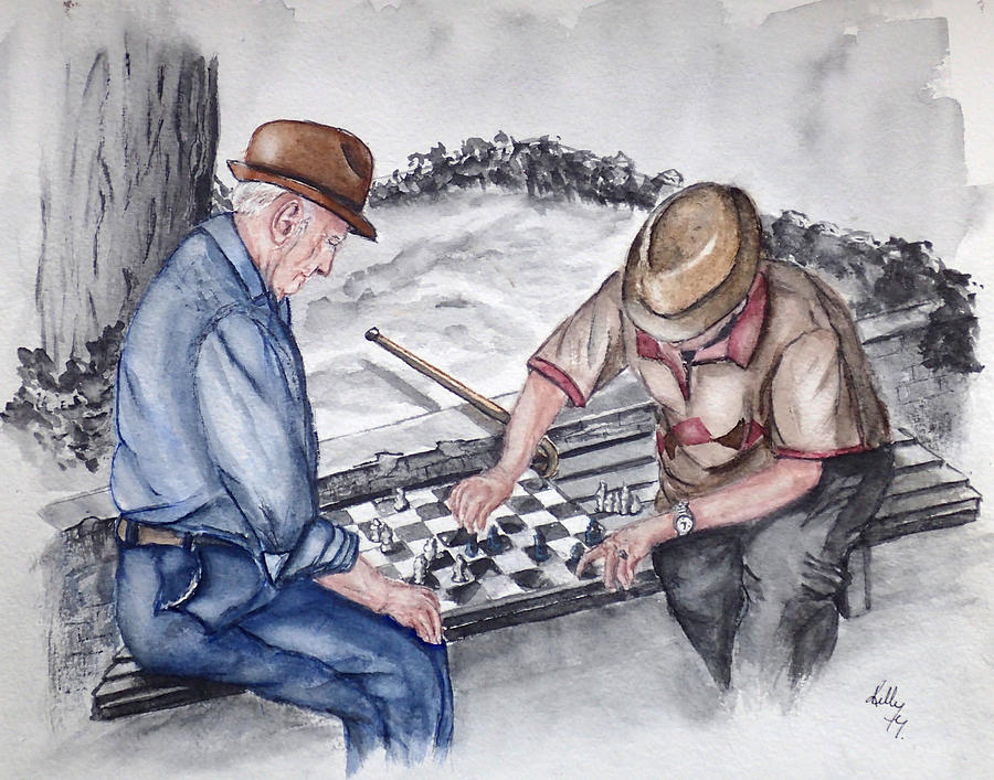 Saw this painting of a historical chess game, can anyone provide any  analysis on it? : r/chess