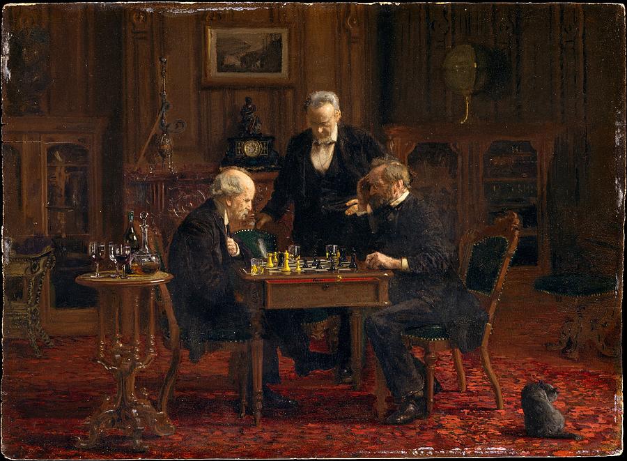 The Chess Players 1876 Thomas Eakins American Painting by MotionAge Designs