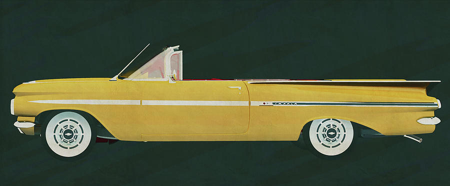 The Chevrolet Impala convertible a dream to tour around in Painting by Jan Keteleer