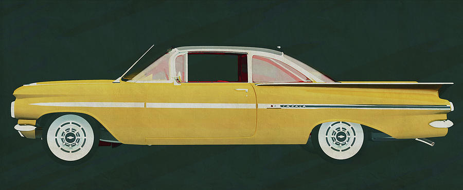 The Chevrolet Impala symbol of the 1950s Painting by Jan Keteleer