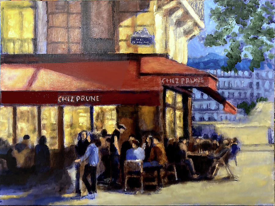 Paris Nightlife Painting - The Chez Prune by David Zimmerman