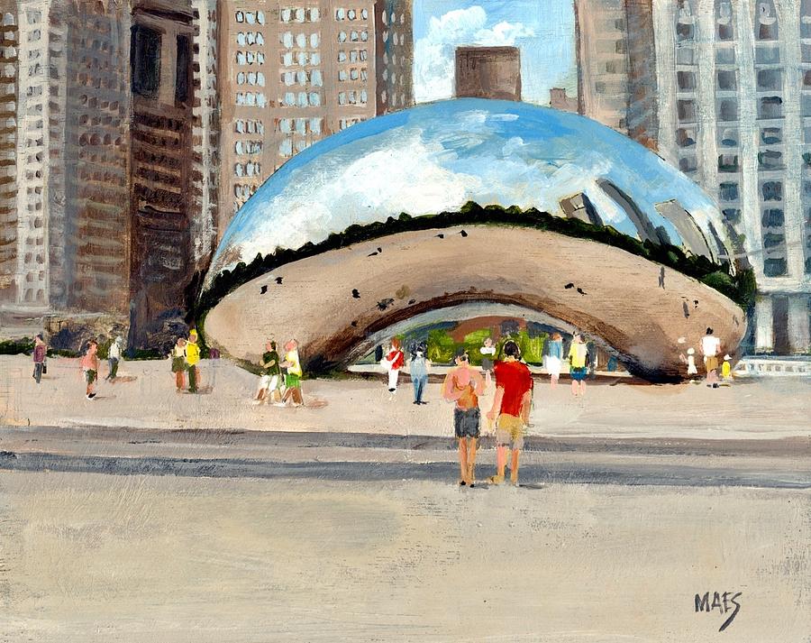 The Chicago Bean Painting by Walt Maes