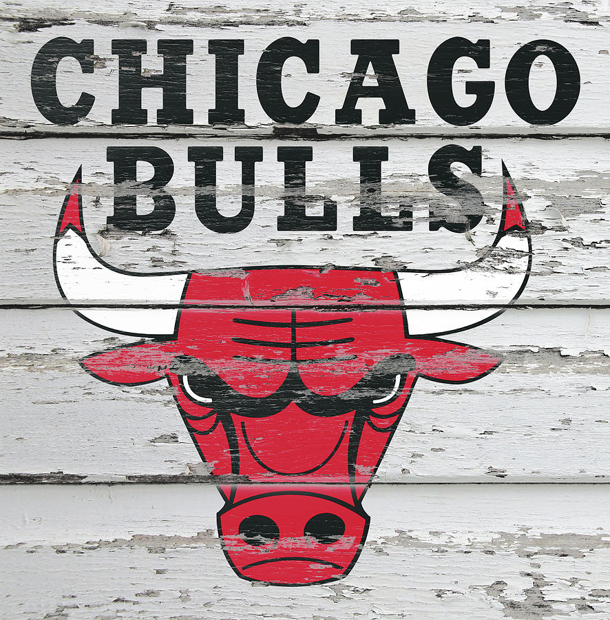 The Chicago Bulls Wood Wall Mixed Media by Brian Reaves
