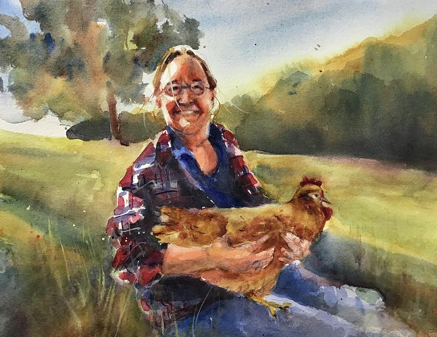 The Chicken Whisperer Painting by Judith Levins