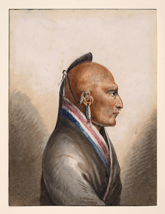 The Chief of the Little Osages Drawing by Pavel Petrovich Svinin