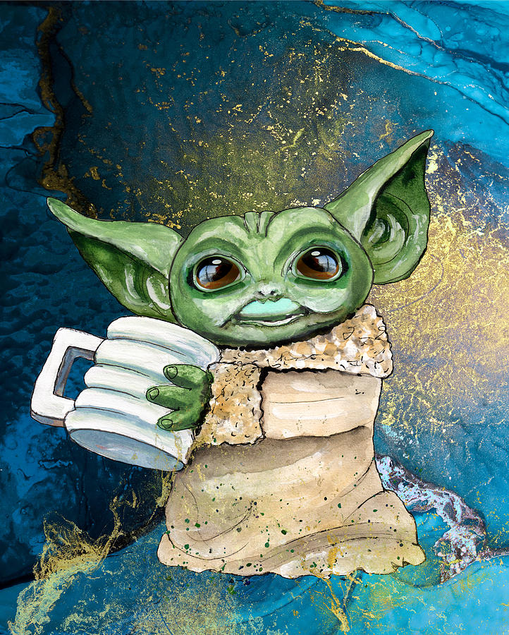 The Child Yoda 06 Painting by Miki De Goodaboom