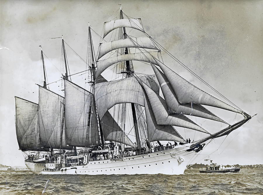 the Chilean Navy training ship Esmeralda Painting by Artistic Rifki