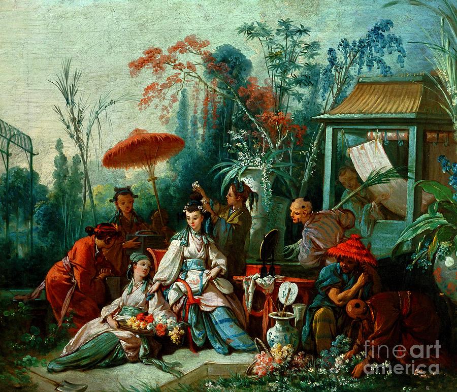 The Chinese Garden Painting by Francois Boucher