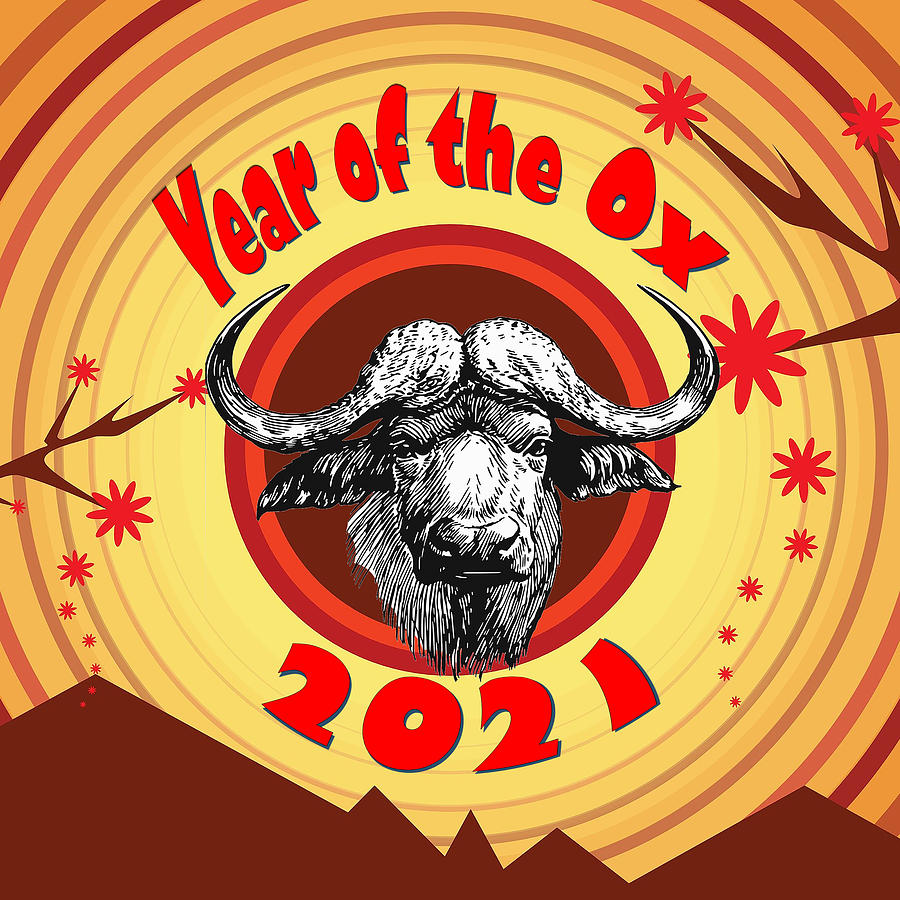 Year of the Ox 2 Digital Art by Ali Baucom