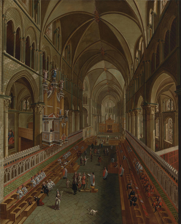 Unknown Artist Painting - The Choir  Canterbury Cathedral  by Unknown artist