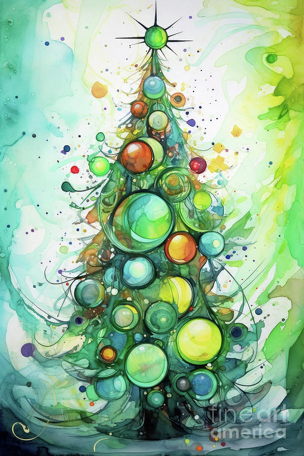 The Chrismas Tree Painting by Tina LeCour