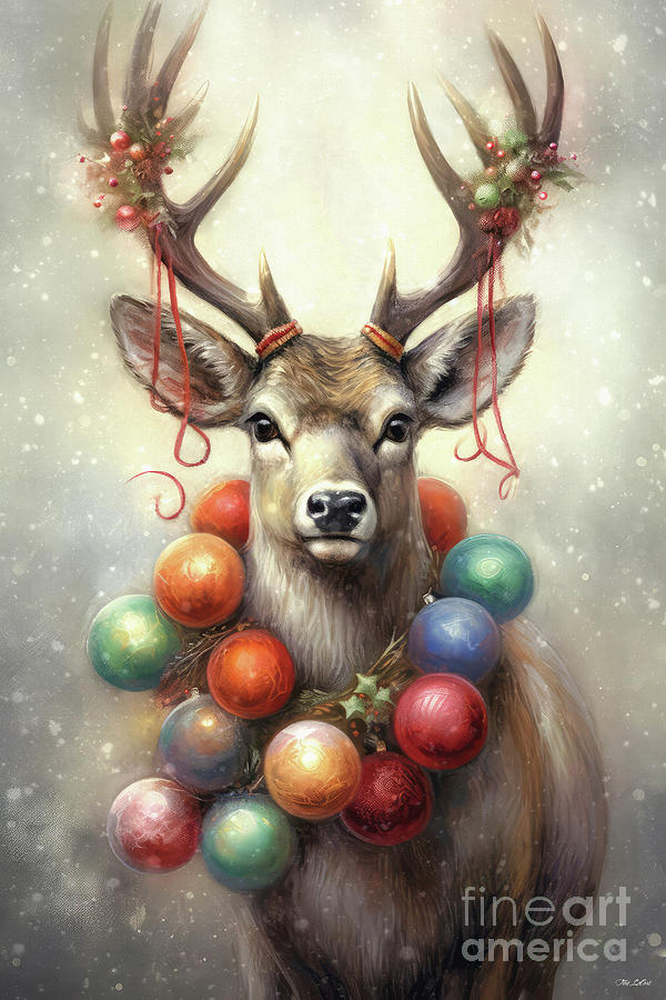 The Christmas Buck Painting by Tina LeCour