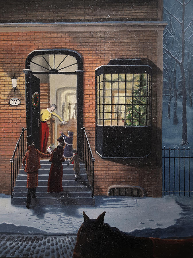 Christmas Painting - The Christmas Party by Dave Rheaume