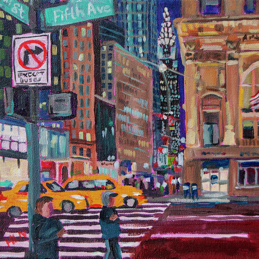 The Chrysler Building From Fifth Ave -nyc Painting By Heather Nagy 