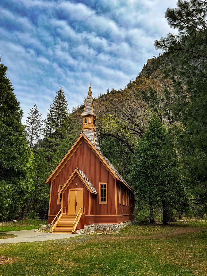 The Church at Yosemite Valley Photograph by John A Rodriguez