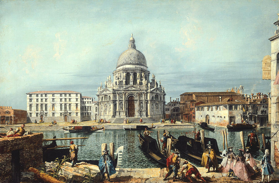The Church of Santa Maria della Salute, Venice Painting by Michele Marieschi