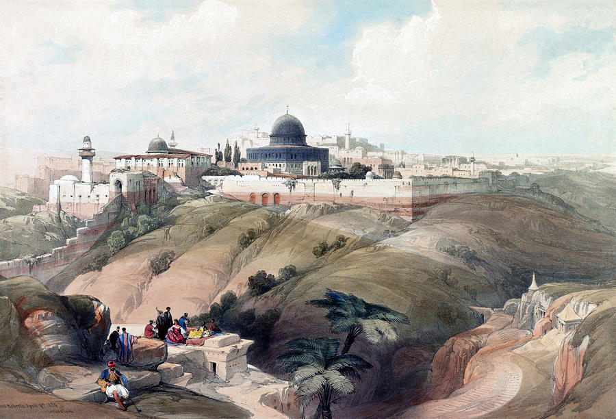 The Church Of The Purification - Jerusalem - 1839 Painting by War Is Hell Store