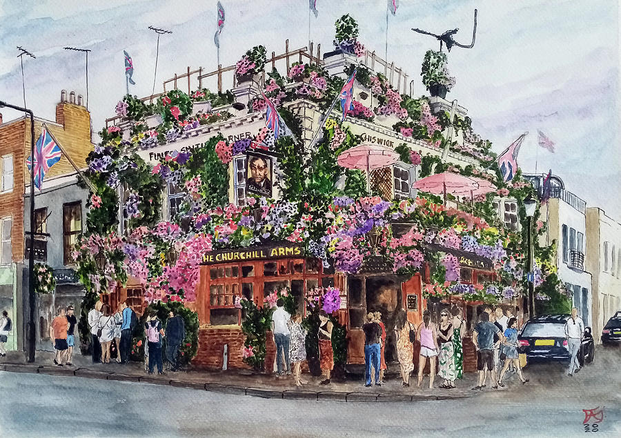 The Churchill Arms, Nothing Hill, London, UK Painting by Francisco Gutierrez