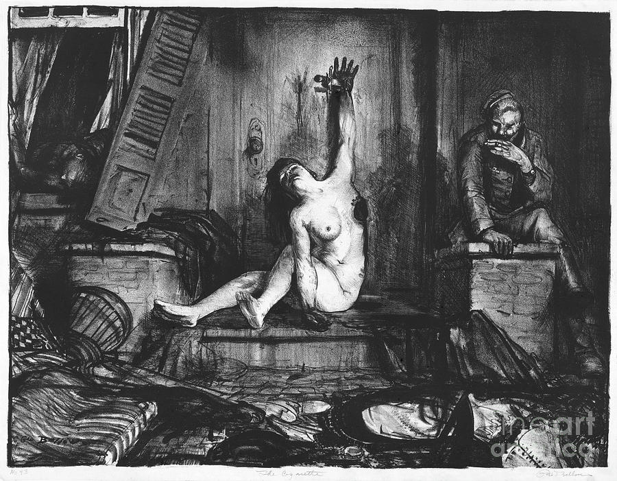 The Cigarette, 1918 Drawing by George Bellows