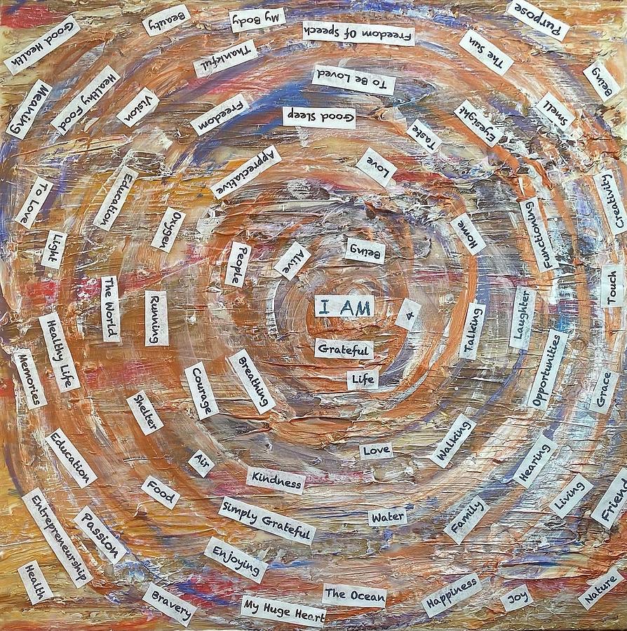 The Circle of Gratitude Painting by Medge Jaspan