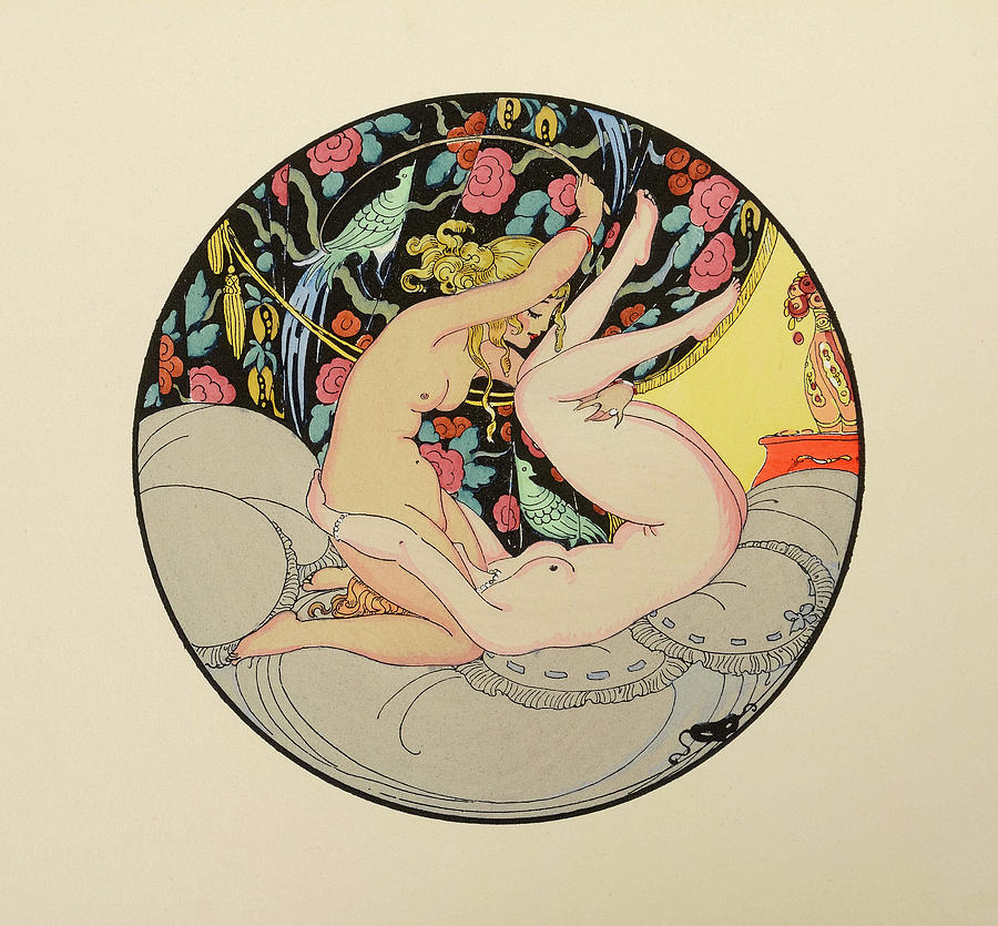 Gerda Marie Frederike Wegener Painting - The Circle of Love, from The Pleasures of Eros by Gerda Wegener