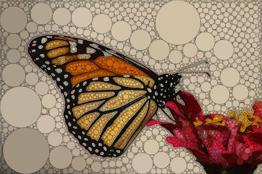 Brown Digital Art - The Circular Monarch by Dahl Winters Brown Digital Art - The Circular Monarch by Dahl Winters