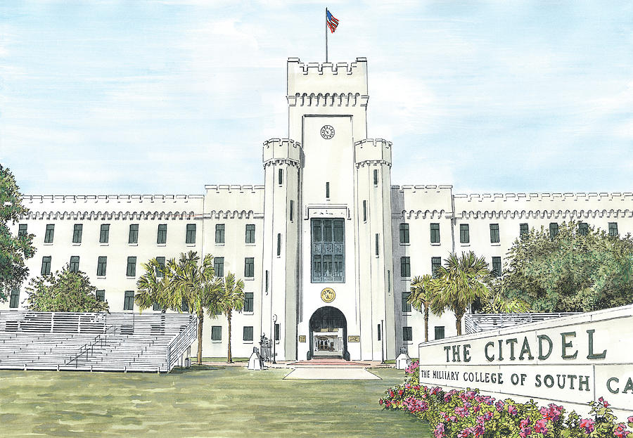 The Citadel Military College Of South Carolina Painting By John