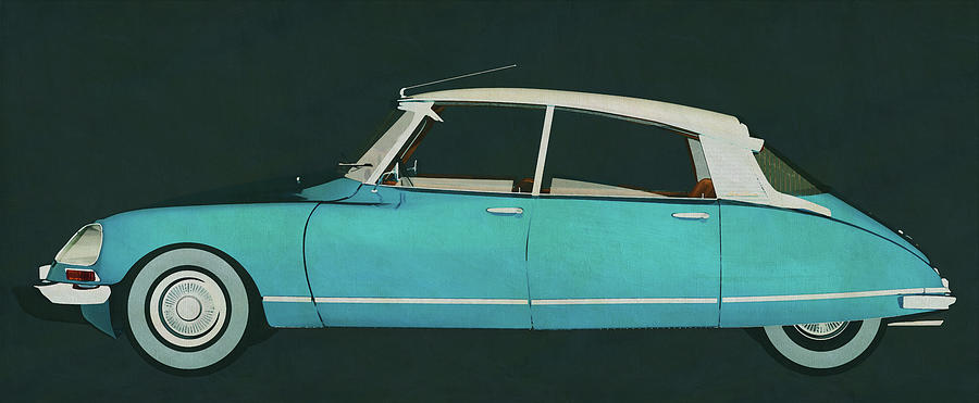 The Citroen DS-23 Injection Pallas French class of yesteryear Painting by Jan Keteleer