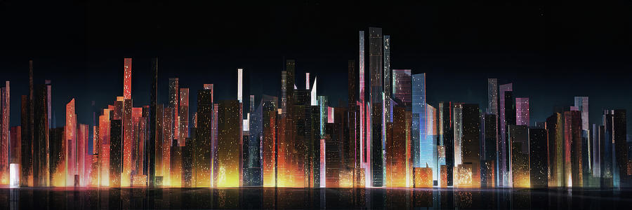 Skyscraper Digital Art - The City 11 by Scott Norris