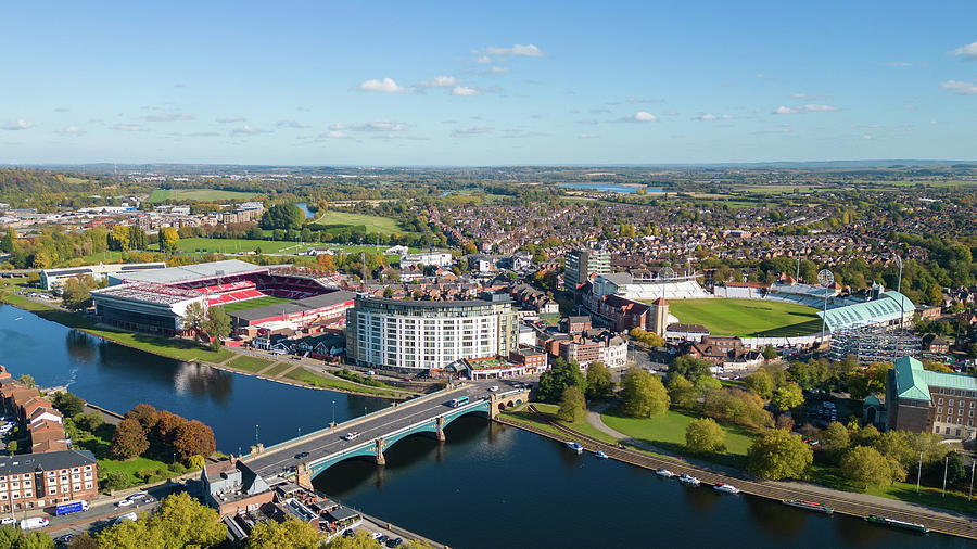 The City Ground and Trent Bridge Photograph by Airpower Art