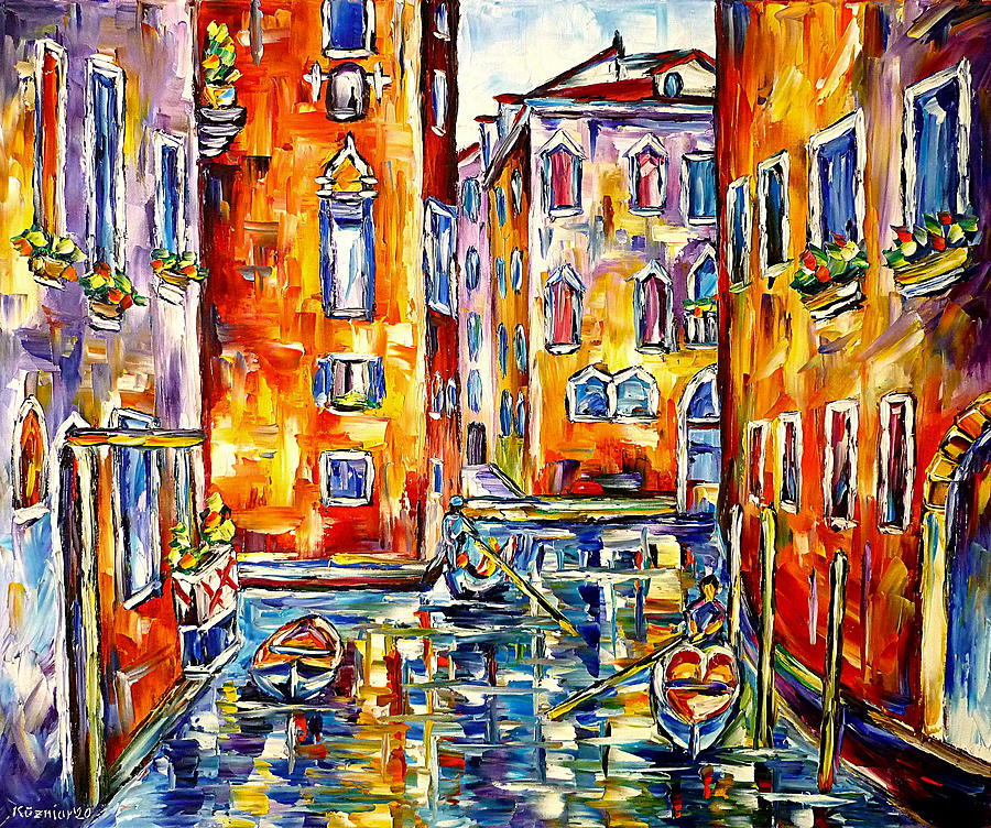 The City In The Water Painting by Mirek Kuzniar