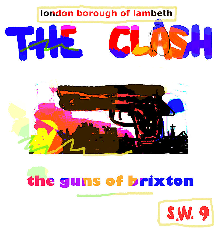 The Clash 1979 guns of brixton Drawing by Enki Art - Fine Art America