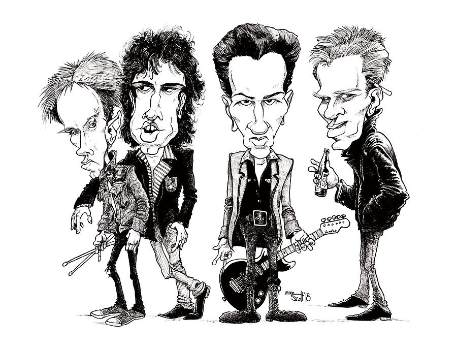 The Clash Drawing by Mike Scott