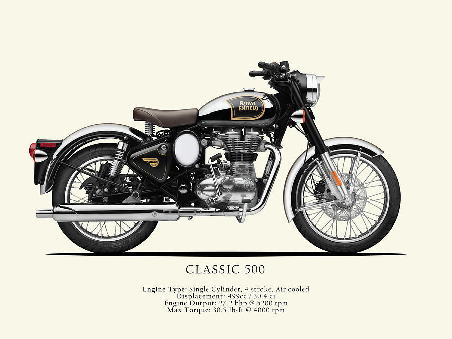 Transportation Photograph - The Classic 500 Motorcycle by Mark Rogan