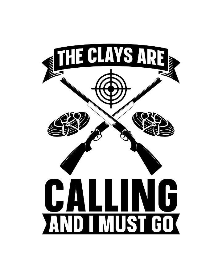 The Clays Are Clay Shooting Target Shotgun Shooter Digital Art by