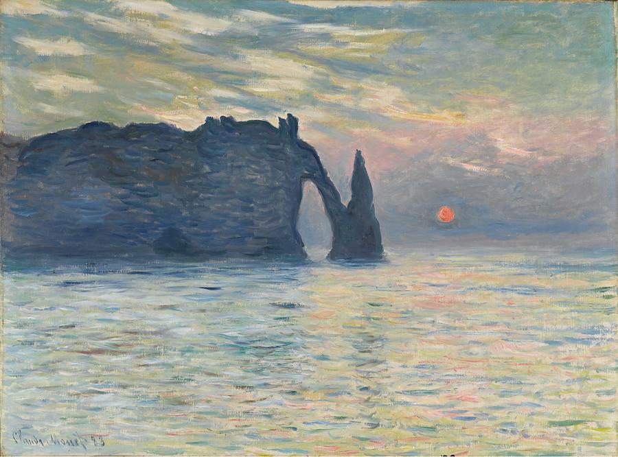 The Cliff, Etretat, Sunset - Claude Monet Digital Art by Samuel HUYNH The Cliff, Etretat, Sunset - Claude Monet Digital Art by Samuel HUYNH