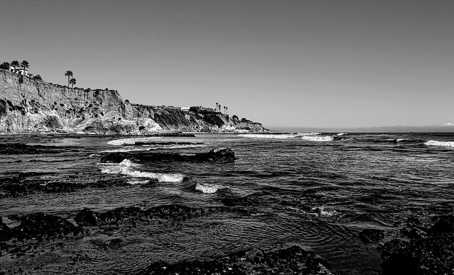 The Cliffs of Pismo Beach Black and White Photograph by Judy Vincent