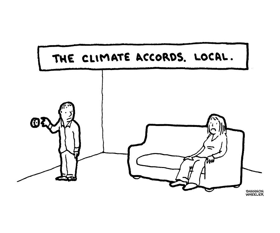 The Climate Accords Drawing by Shannon Wheeler