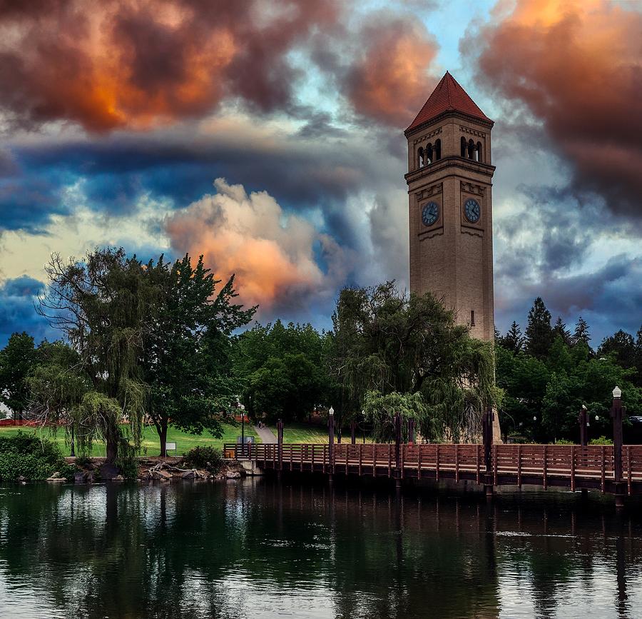 Spokane Photograph - The Clock Tower  - Spokane, Washington by Mountain Dreams