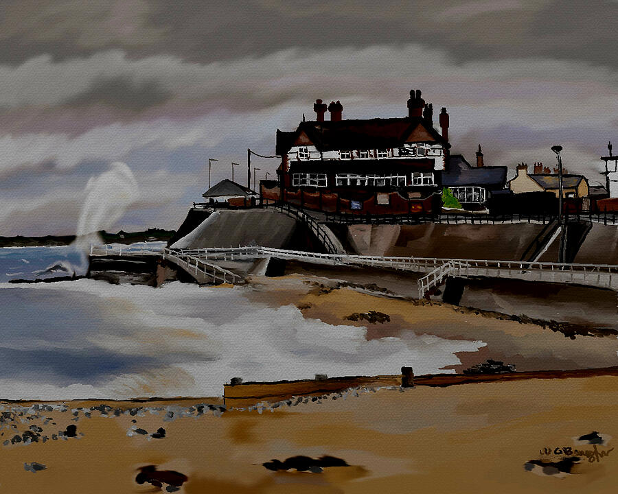 Beach Painting - The clouds just before the storm by Wendy Baughn