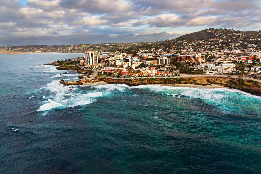 The Coastline of La Jolla California From Above Photograph by Art Wager