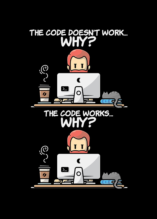The Code Doesn't Work The Code Works Digital Art by Steven Zimmer