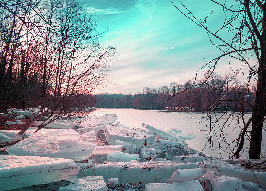 The Cold Shores of the Lehigh River Photograph by Jason Fink